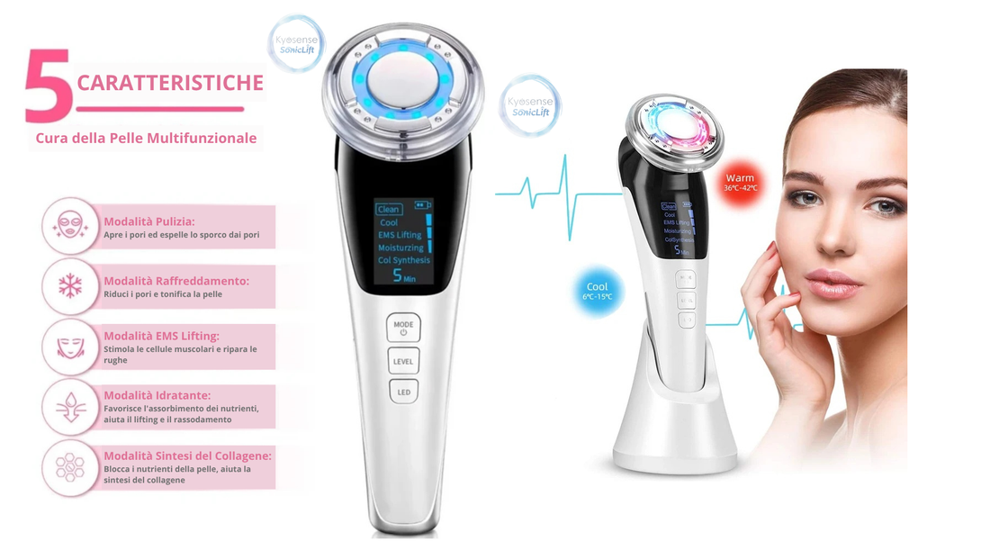 Scopri SonicLift: Il Tuo Alleato Multi-Funzione per una Pelle Radiante e Giovane