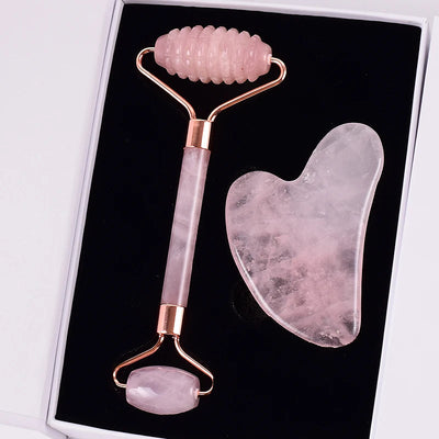 Duo Massaggio Viso: Quarzo Rosa Naturale