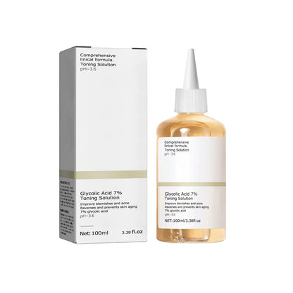 Soluzione Tonificante Acido Glicolico 7% | Esfoliante Anti-Acne e Rigenerante
