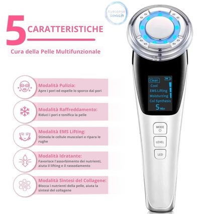 Massaggiatore Viso ad Ultrasuoni SonicLift – Effetto Lifting e Anti-Età
