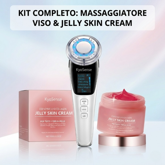 Kit Crema gel al collagene + Massaggiatore ultrasuoni