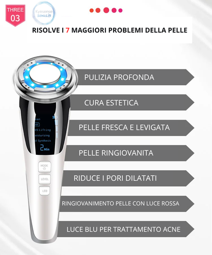 Massaggiatore Viso ad Ultrasuoni SonicLift – Effetto Lifting e Anti-Età