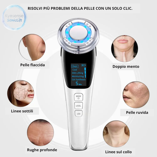 Massaggiatore Viso ad Ultrasuoni SonicLift – Effetto Lifting e Anti-Età