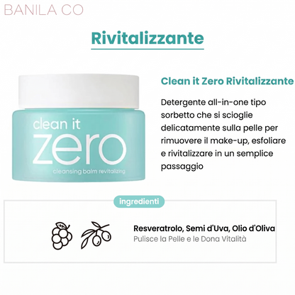 BANILA CO - Clean It Zero Rivitalizzante (25ml) - Balsamo Struccante Antiossidante e Illuminante - Formato Viaggio